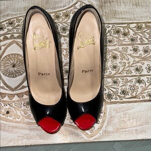 Christian Louboutin Black and Red Heels